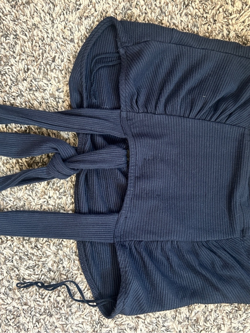 Black Ribbed Top - Picture 5 of 5